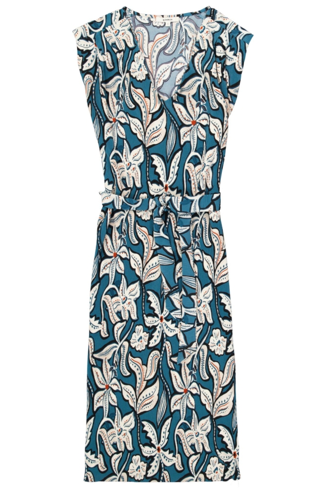 JURK MET PRINT G50284 5079 Blue Lagoon